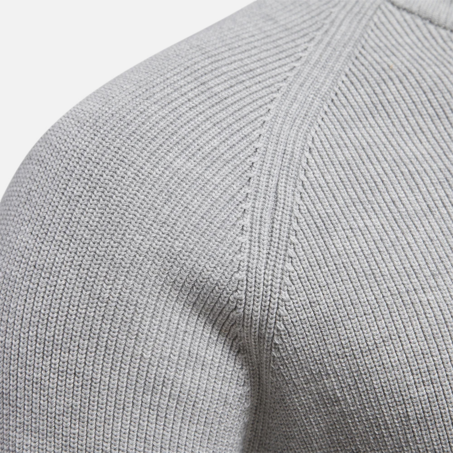 Herren Strickpullover Stehkragen Reißverschluss Feine Baumwolle