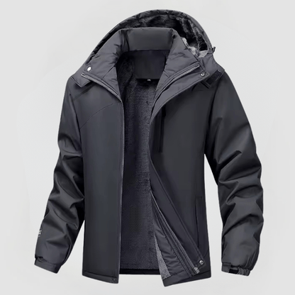 Herren Winterjacke mit Kapuze Reißverschluss