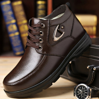 Ithiel Herren Winterschuhe High- Leder Schwarz - Eveloria