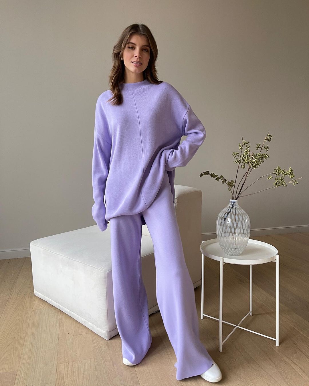 Eveloria Damen Winterpullover- und Hosenset