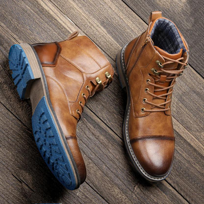 Herren Lederstiefel Vintage Ankle Boots