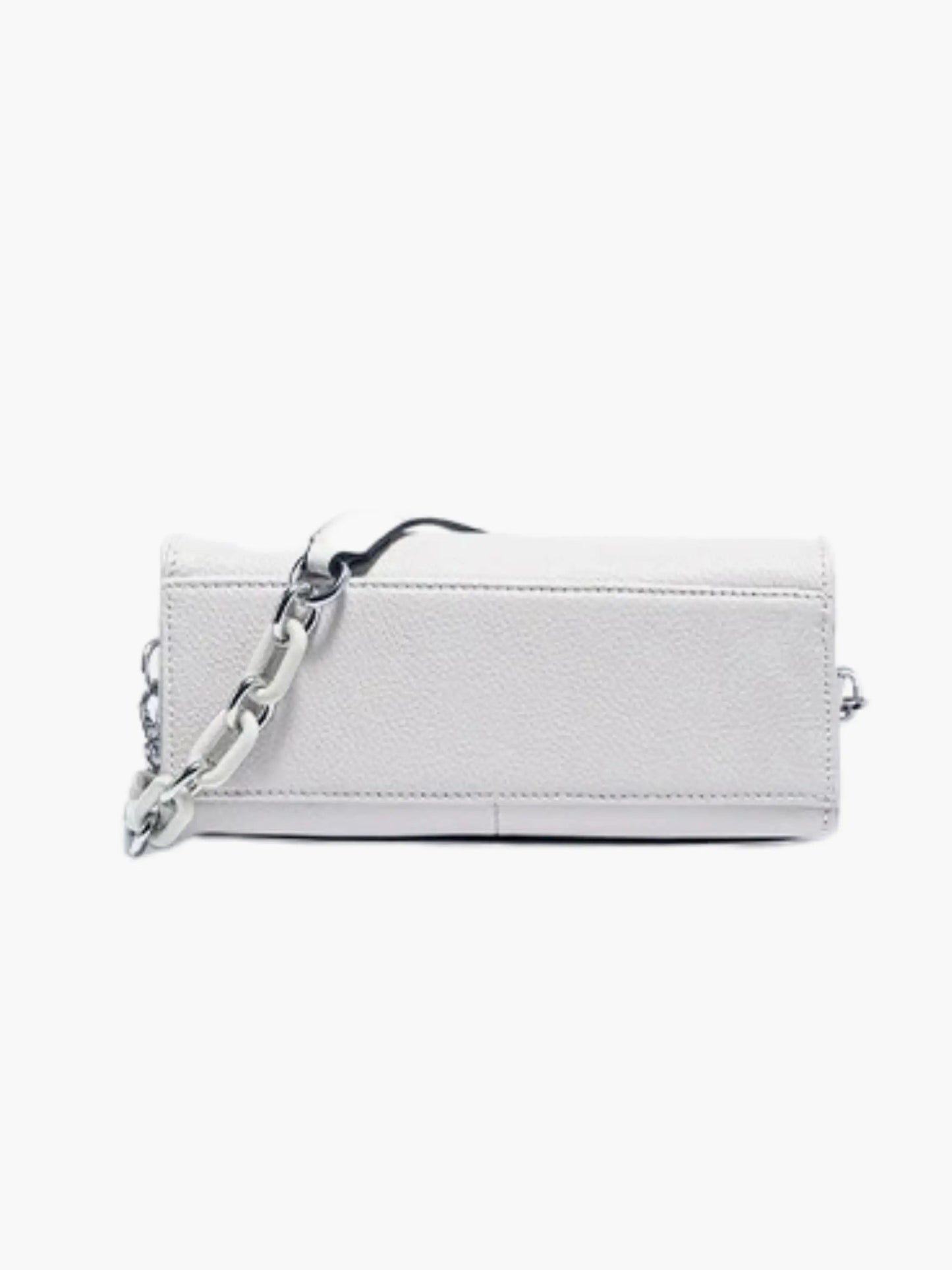 Weißes Leder Schultertasche Damen Lederschultertasche Weiß