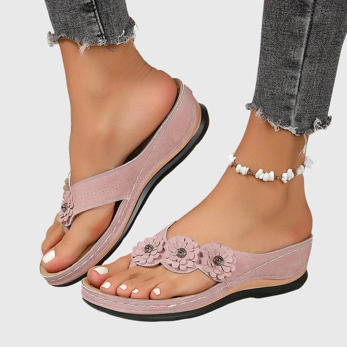 Damen Slip-On Sandalen Lässig Bequem