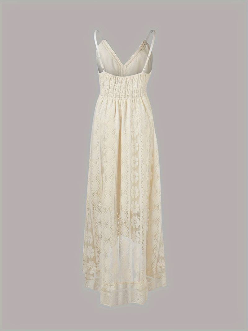 Eveloria Damen Maxikleid Spaghettiträger V-Ausschnitt Sommerkleid