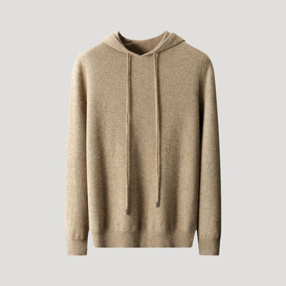 Rainer Herren Kaschmir Kapuzenpullover Beige
