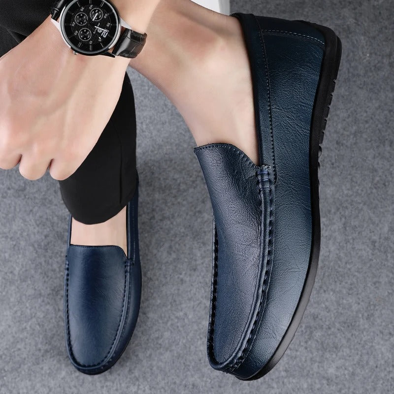 Eveloria Damen Mokassins Leder Braun