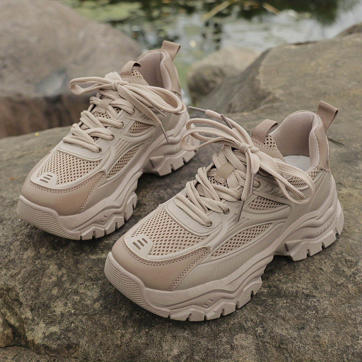 Eveloria Damen Plateau Sneaker Moderner Look