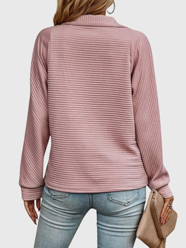 Damen Langarm-Pullover Reißverschluss