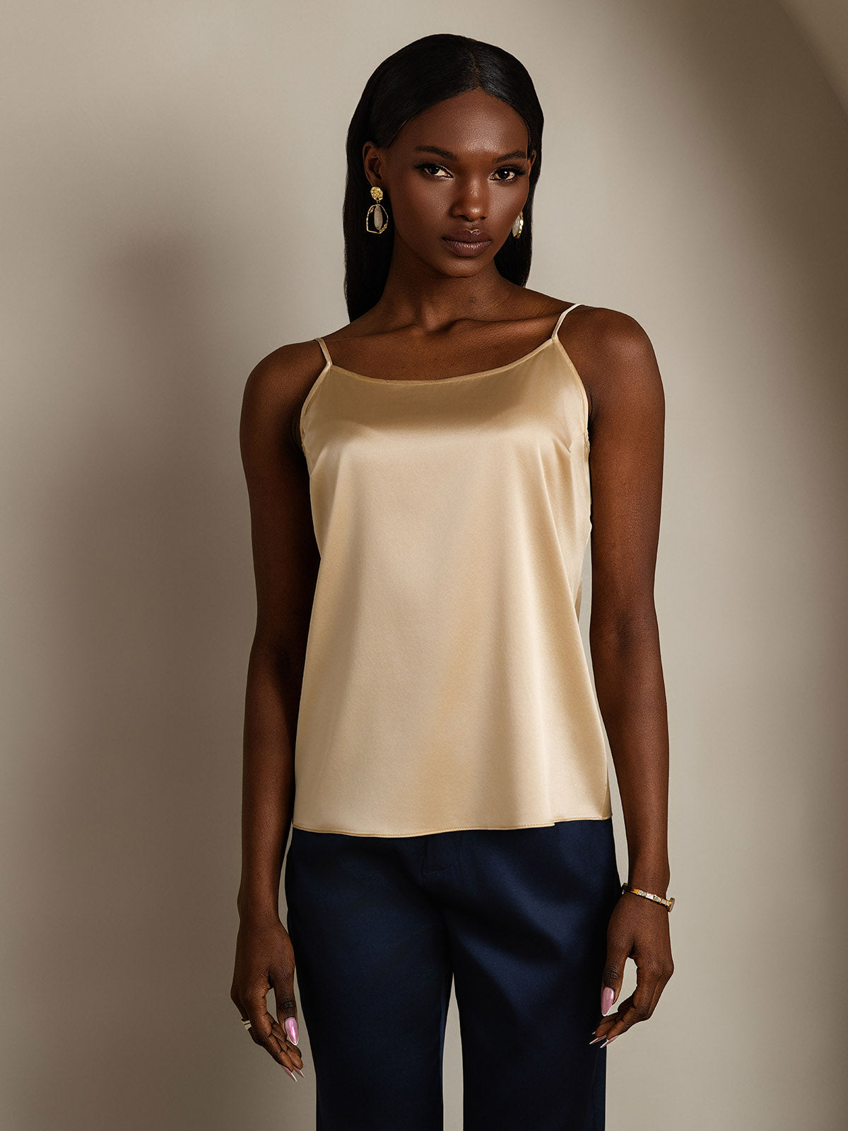Eveloria Damen Seiden-Camisole Spaghettiträger