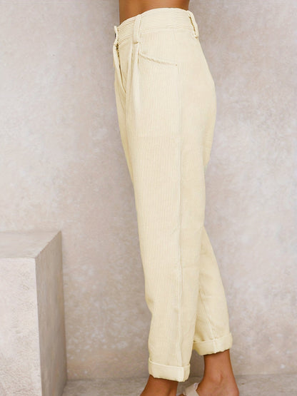 Damen Stoffhose Gerades Bein Elegant