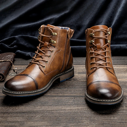 Herren Lederstiefel Vintage Ankle Boots