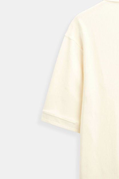 Herren Poloshirt Beige Elegantes Baumwollshirt
