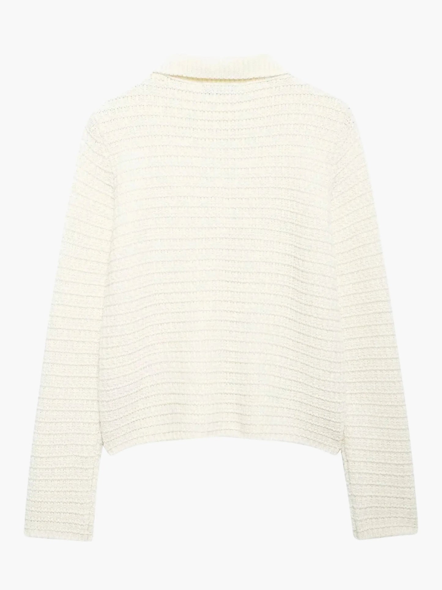 Damen Strickjacke Texturiert Mit Knöpfen Beige