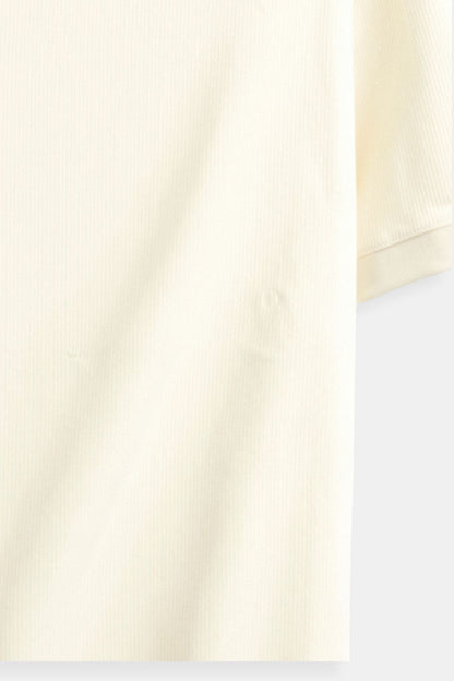 Herren Poloshirt Beige Elegantes Baumwollshirt