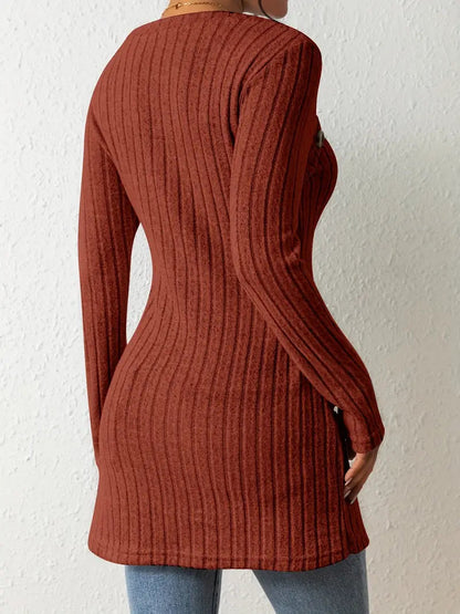 Eveloria Damen Pullover Gerippt Stilvoll