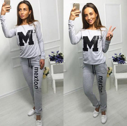 Damen Sportset Freizeit Outfit mit kreativem Aufdruck Eveloria