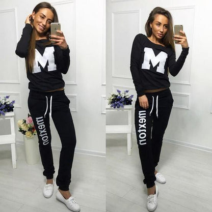 Damen Sportset Freizeit Outfit mit kreativem Aufdruck Eveloria