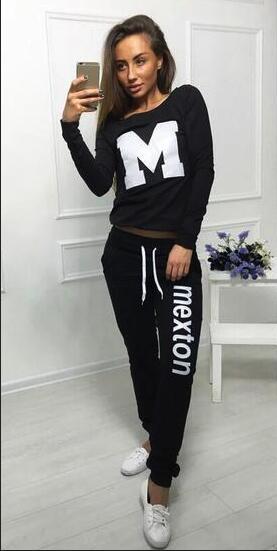 Damen Sportset Freizeit Outfit mit kreativem Aufdruck Eveloria