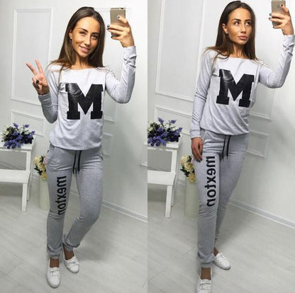 Damen Sportset Freizeit Outfit mit kreativem Aufdruck Eveloria