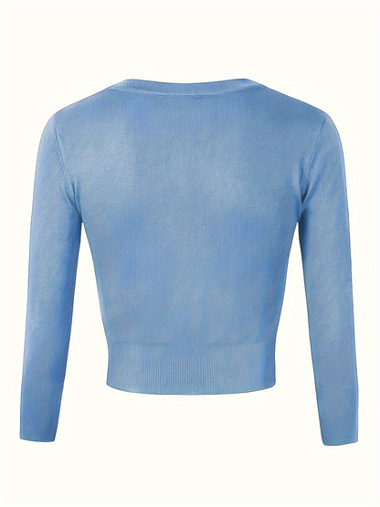 Eveloria Damen Bolerojacke Knopfverschluss