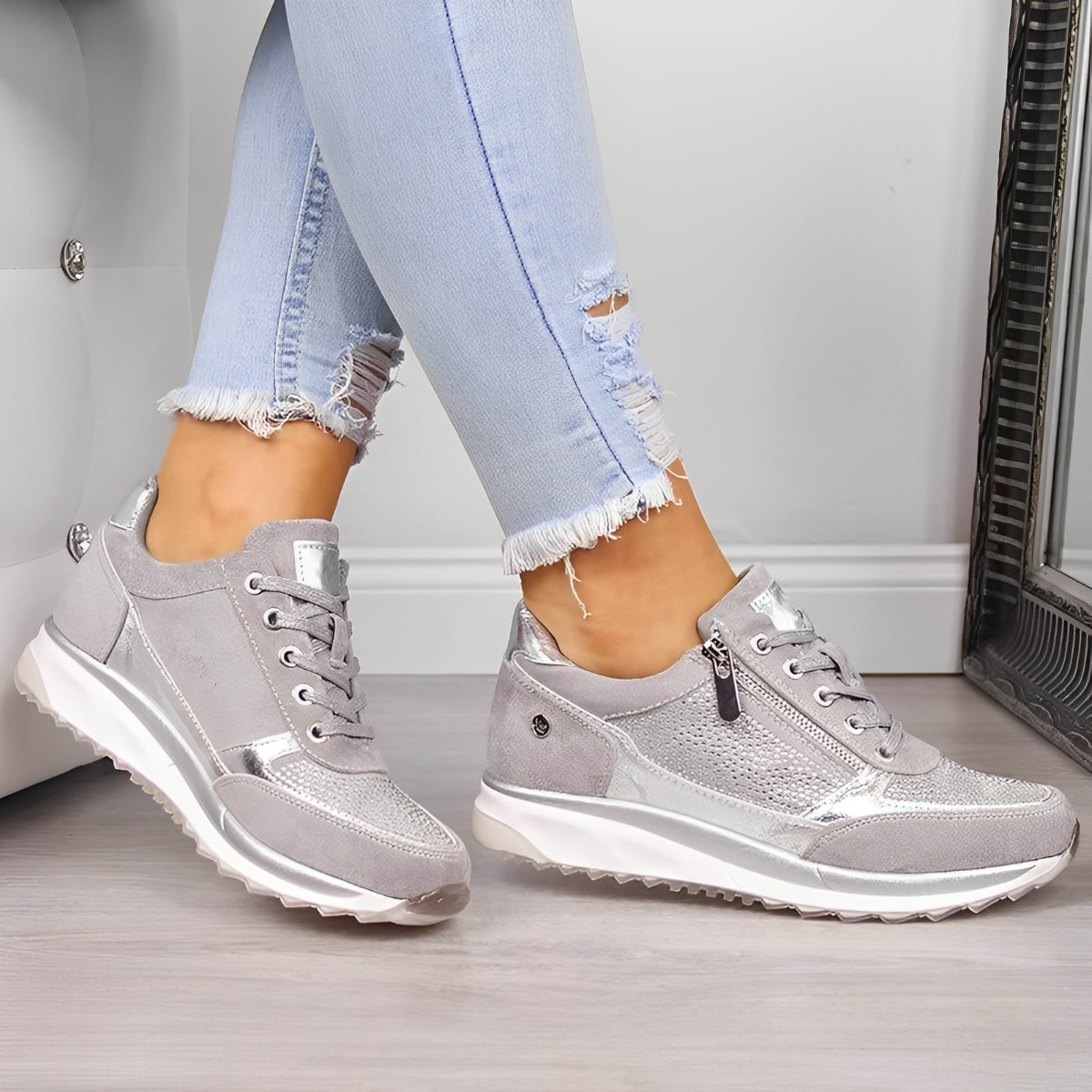 Damen Sneaker Atmungsaktiv Flexibel