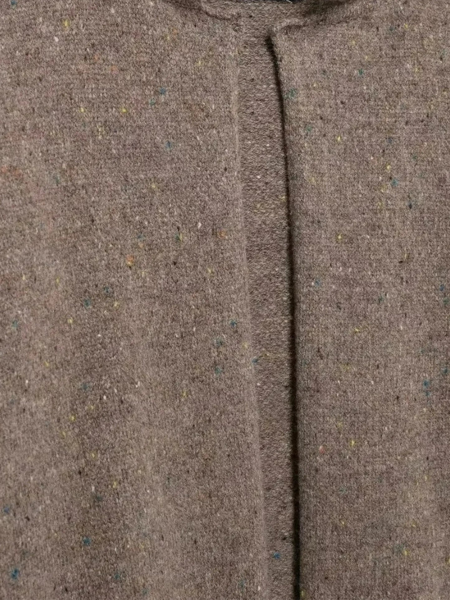 Damen Strickjacke Offene Vorderseite Hoher Kragen