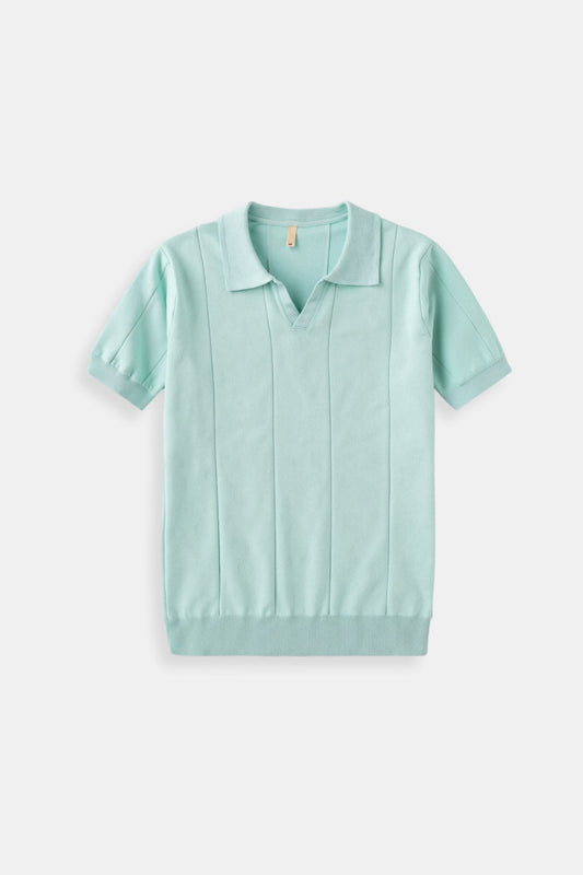 Herren Poloshirt Mintgrün Strick - Norvielle