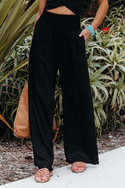 Elegante Damen Palazzo-Hose Dehnbar