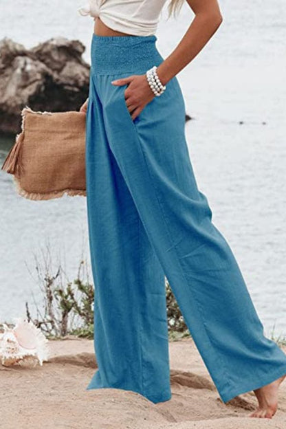 Elegante Damen Palazzo-Hose Dehnbar