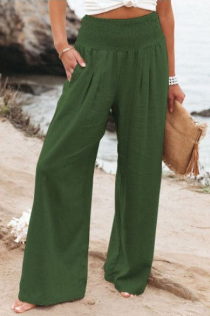 Elegante Damen Palazzo-Hose Dehnbar