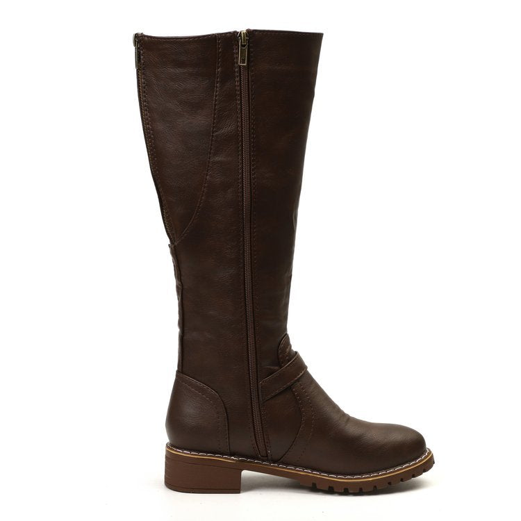 Eveloria Damen Ritterstiefel Hohe Schuhe Leder