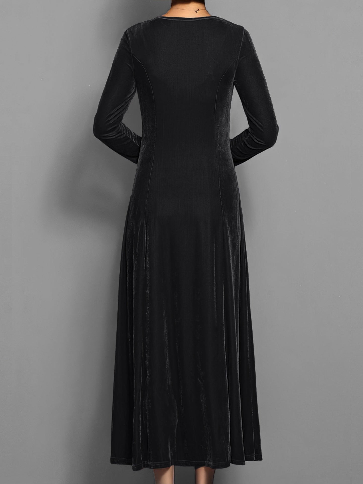 Damen Slim-Fit-Kleid Lang Vollständig