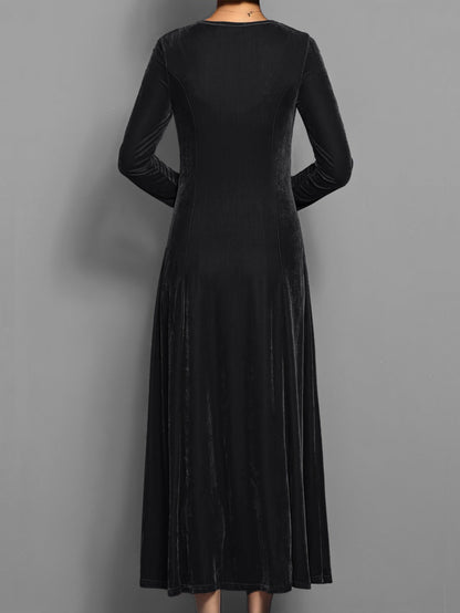 Damen Slim-Fit-Kleid Lang Vollständig