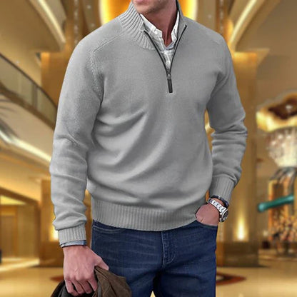 Herren Pullover Reißverschluss Elegant
