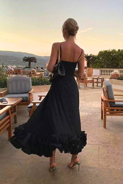 Damen Hochzeitskleid Elegantes Rüschensaum Jasmin