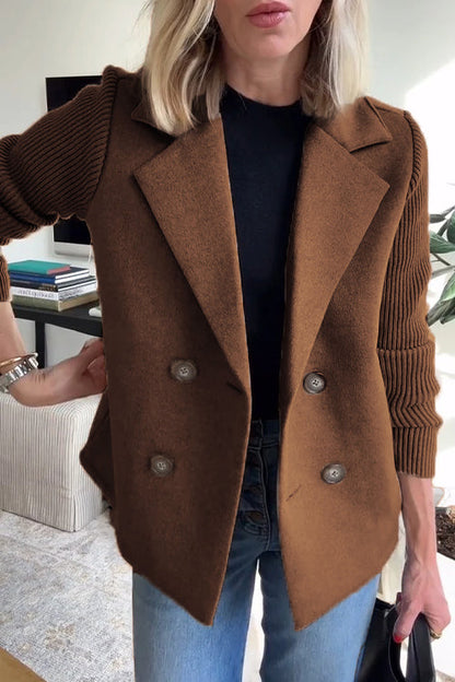 Damen Blazer Langärmelig Knopfleiste