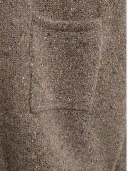 Damen Strickjacke Offene Vorderseite Hoher Kragen