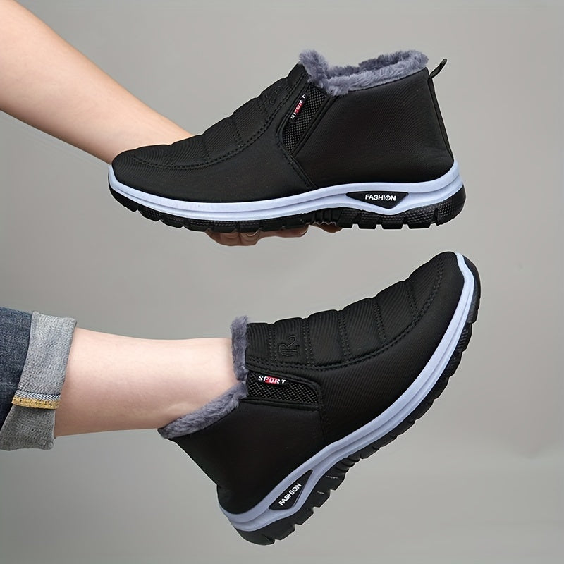 Wystan Herren Winterschuhe Mittelhoher Schnitt Elastik Warmfutter