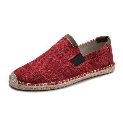 Eveloria Damen Leinwandstrohschuhe Handgemacht Sommer