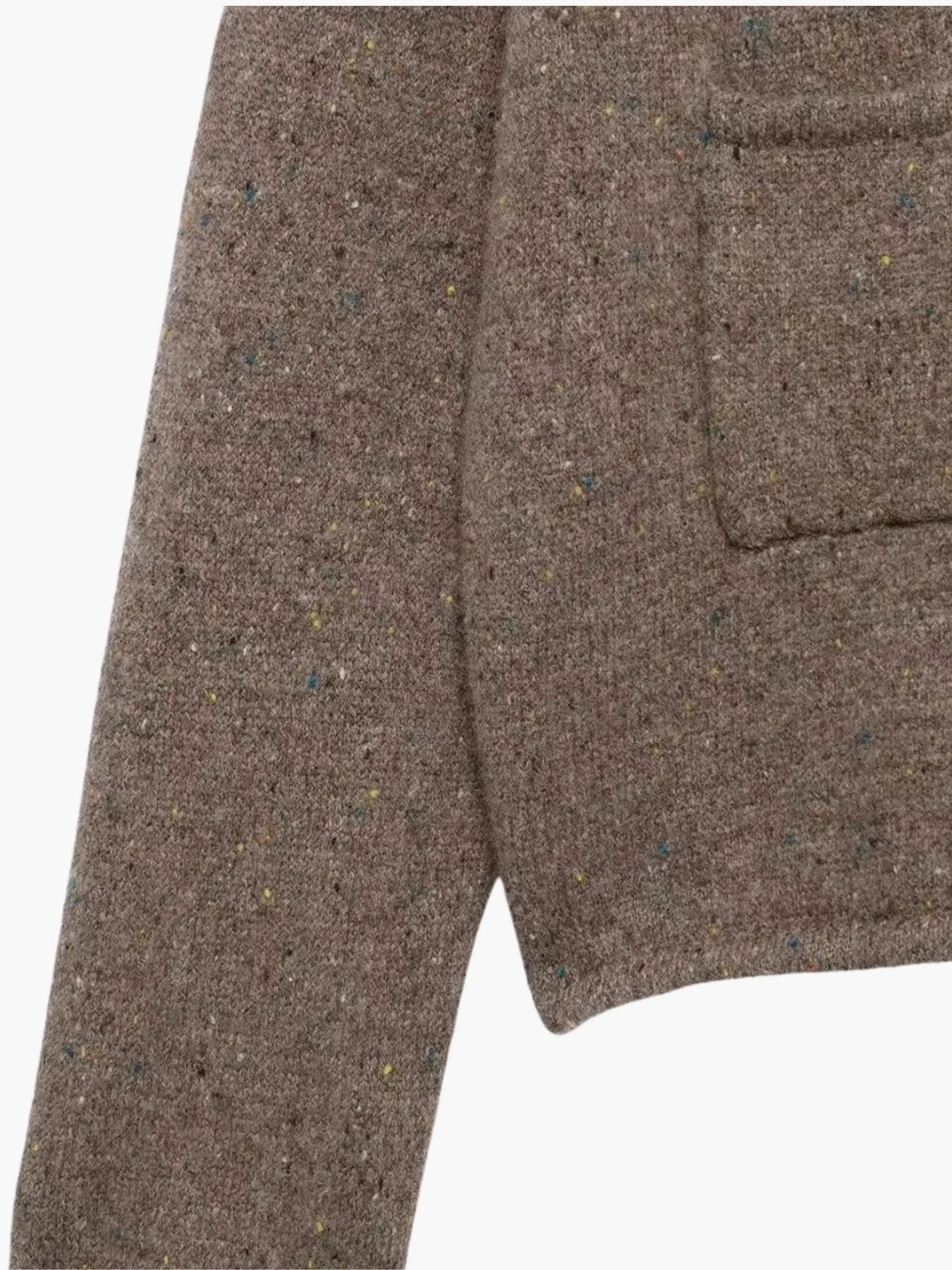 Damen Strickjacke Offene Vorderseite Hoher Kragen
