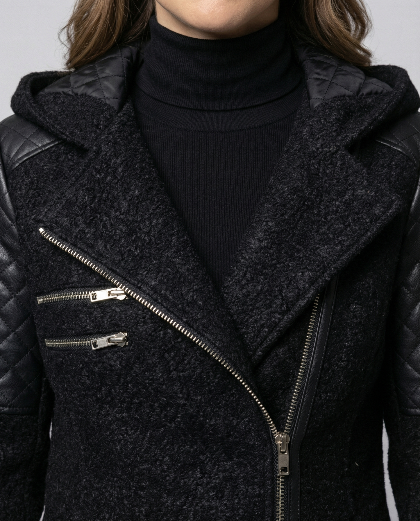 Damen Winterjacke Elegant Wollstoff