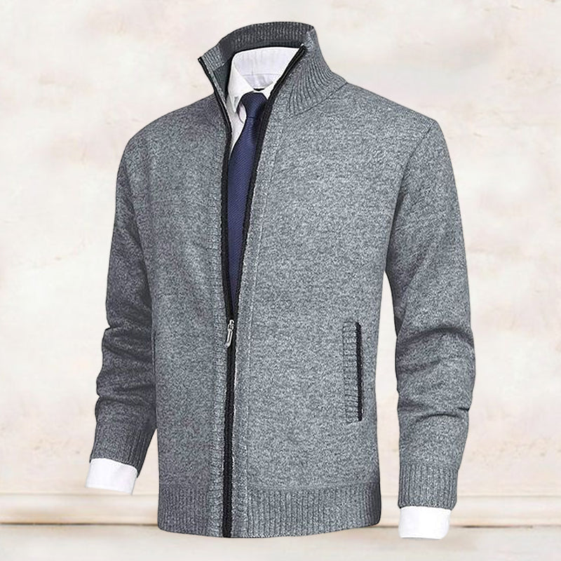 Eveloria Damen Strickjacke Stehkragen Reißverschluss