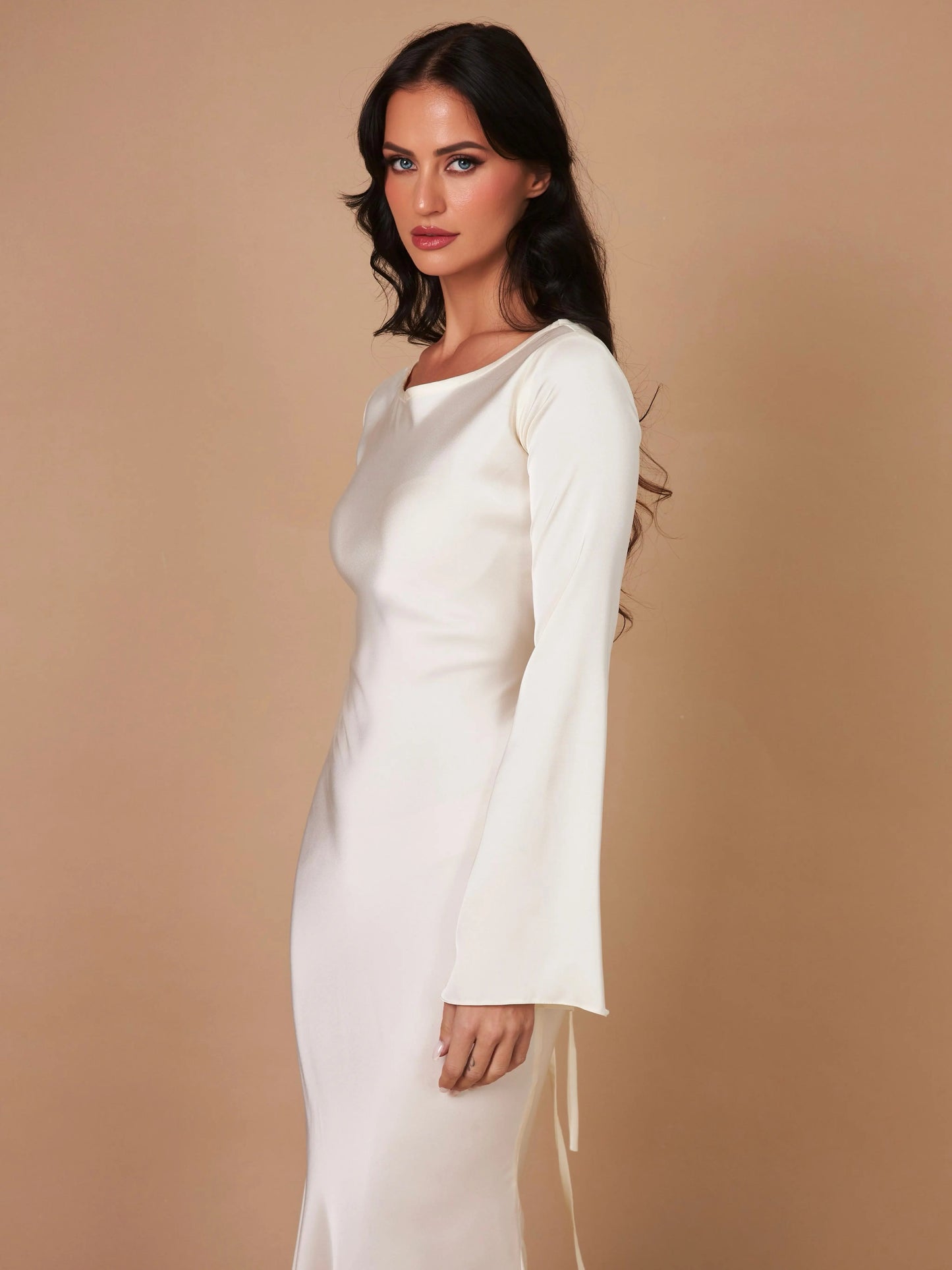 Damen Maxi-Kleid Meerjungfrauen-Stil Hochzeitsgastkleid