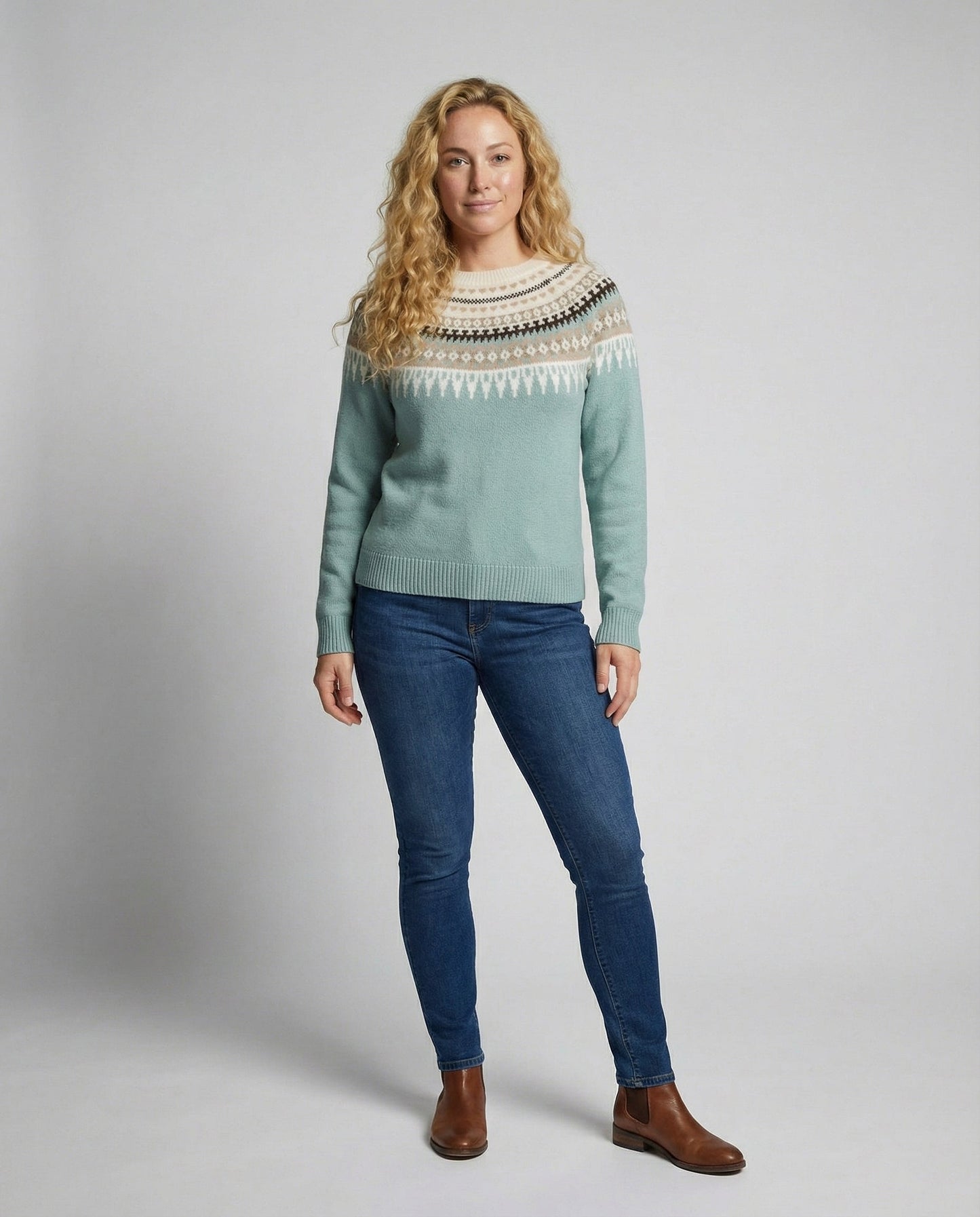 Damen Strickpullover Boho Warm