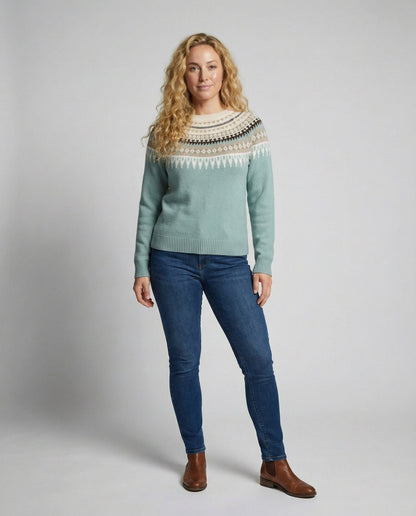 Damen Strickpullover Boho Warm