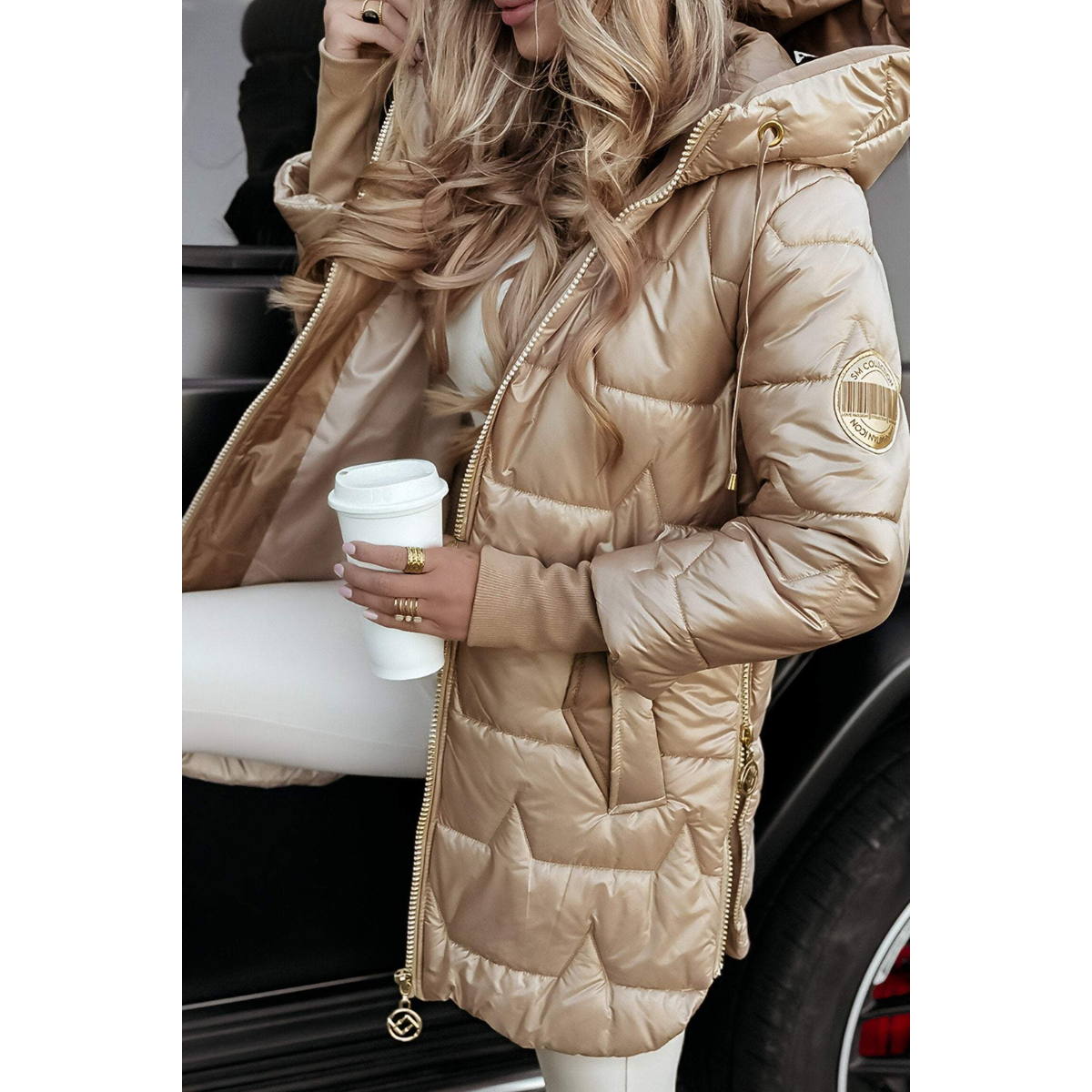 Eveloria Damen Pufferjacke Kapuze