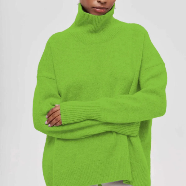 Damen Rollkragenpullover Lässige Passform Winter