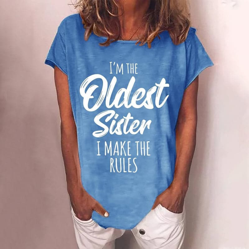 Eveloria Damen T-Shirt Rundhals Buchstabendruck
