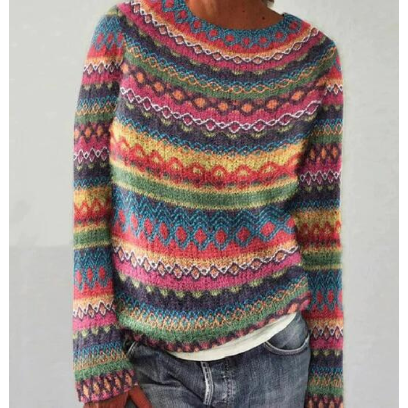 Eveloria Damen Strickpullover Rundhals