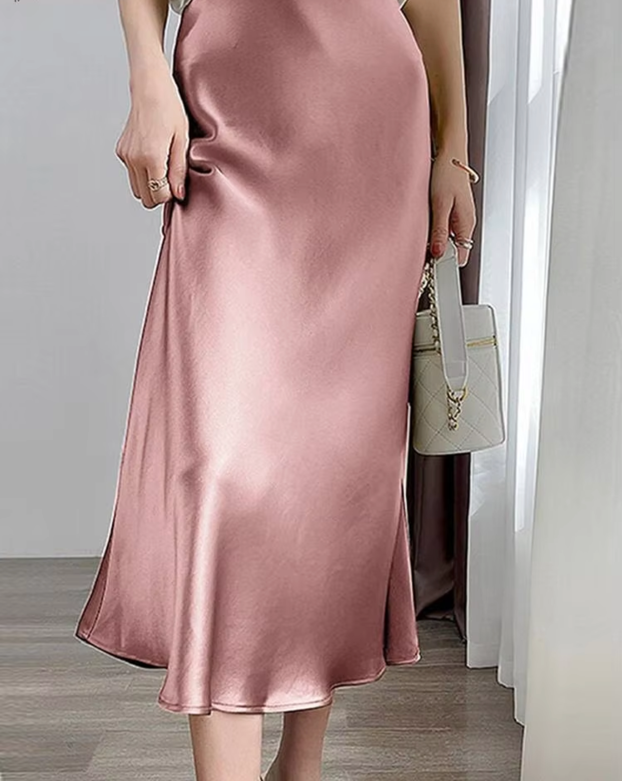 Eveloria Damen Seidenrock Elegant